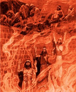 Dans la fournaise ardente - Bible - James Jacques Joseph after Tissot