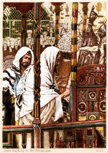 Jésus enseignant dans la synagogue - Saint Matthieu - Bible - James Jacques Joseph after Tissot