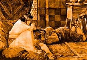 Samson révèle son secret à Dalila - Bible - James Jacques Joseph after Tissot