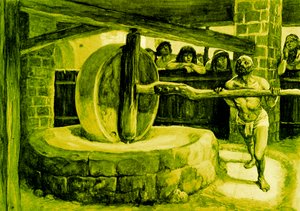 Samson tourne le moulin en prison