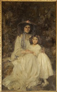 Lady Dickson-Poynder et sa fille Joan, vers 1905 - James Jebusa Shannon