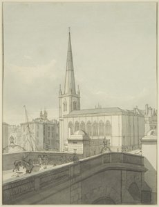 Église St Nicholas et partie du pont de Bristol - James Johnson