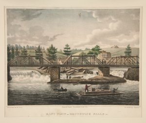 Vue Est des chutes de Brunswick, Me.