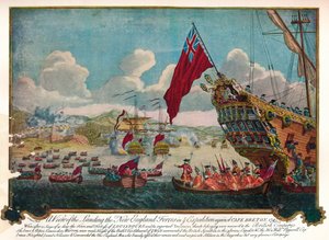 Le débarquement des troupes de la Nouvelle-Angleterre sur l