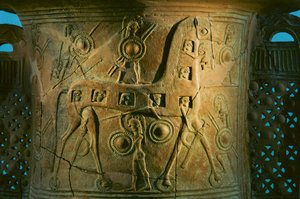 Cheval de Troie sur une amphore du VIIe siècle av. J.-C. de Mykonos montrant la plus ancienne connue... - James L Stanfield
