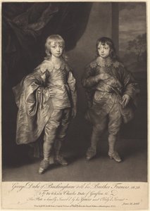 George Duc de Buckingham avec son frère Francis - James MacArdell after Sir Anthony van Dyck