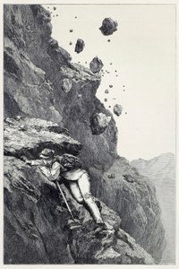 Une canonnade sur le Cervin, de Scrambles parmi les Alpes dans les années 1860 - 69, pub. 1871 - James Mahoney
