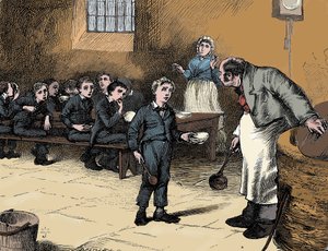 Scène de Oliver Twist de Charles Dickens, 1836