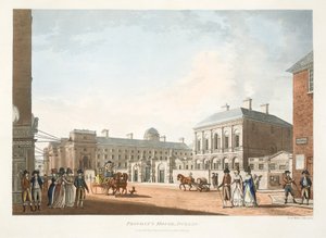 Maison du prévôt, Dublin, 1794 (gravure coloriée à la main)