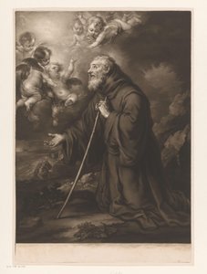 Saint François de Paule agenouillé en prière - James McArdell