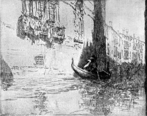 La Gondole Passante - James McBey