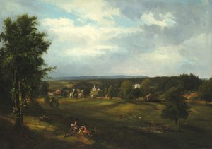Scène de village près d