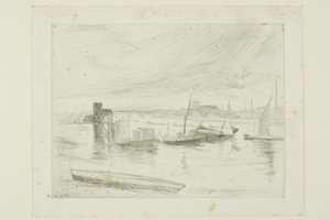 Aube à Battersea (Cadogan Pier) - James Abbott McNeill Whistler