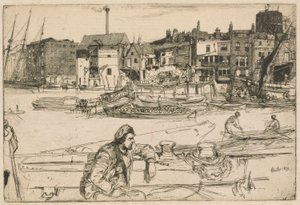 Black Lion Wharf, de la série Thames Set (Une série de seize gravures de scènes sur la Tamise et autres sujets)