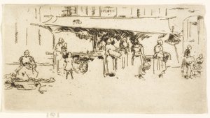 Stand, Place du Marché, Loches - James Abbott McNeill Whistler