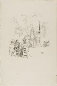 Conversation sous la statue, Jardins du Luxembourg - James Abbott McNeill Whistler