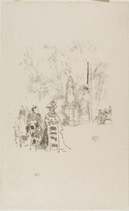 Conversation sous la statue, Jardins du Luxembourg - James Abbott McNeill Whistler