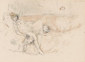 Figure drapée, allongée - James Abbott McNeill Whistler