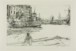 Eagle Wharf - James Abbott McNeill Whistler