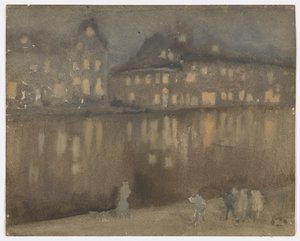 Grand Canal, Amsterdam; Nocturne - James Abbott McNeill Whistler