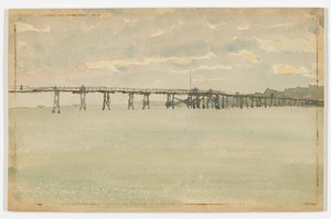 Gris et argent–Jetée, Southend - James Abbott McNeill Whistler