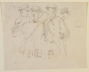 Groupe de quatre hommes - James Abbott McNeill Whistler