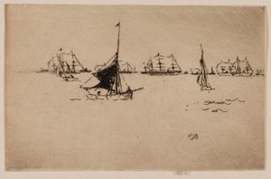 La flotte de Sa Majesté : Soirée - James McNeill Whistler