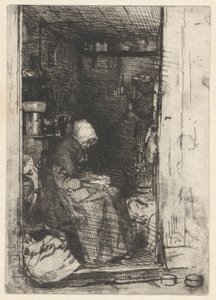 La Vieille aux Loques, de la Série Française (Douze Eaux-Fortes d - James Abbott McNeill Whistler
