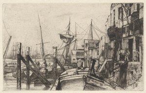 Limehouse, de la série Thames Set (Une série de seize gravures de scènes sur la Tamise et autres sujets)