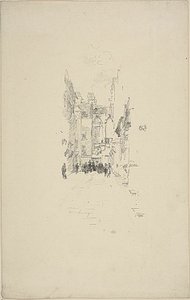 Petite cour, Cloth Fair - James Abbott McNeill Whistler