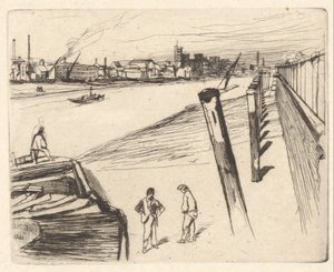 Millbank, de la série Thames Set (Une série de seize gravures de scènes sur la Tamise et d