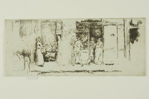 Kiosque à journaux, Rue de Seine - James Abbott McNeill Whistler