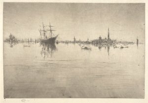 Nocturne, de la série First Venice Set (Venise, une série de douze gravures) - James Abbott McNeill Whistler