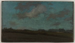 Note en bleu et opale—Le nuage du soleil