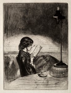Lecture à la lueur des lampes - James McNeill Whistler