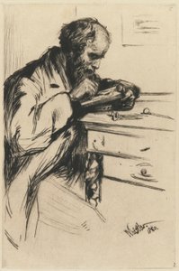 Riault (Le graveur sur bois) - James Abbott McNeill Whistler