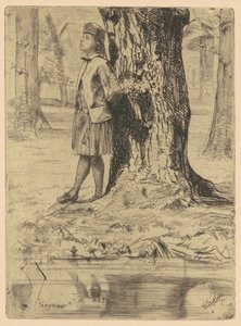 Seymour debout sous un arbre