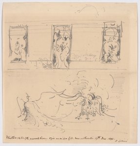 Esquisse de la salle du paon - James McNeill Whistler