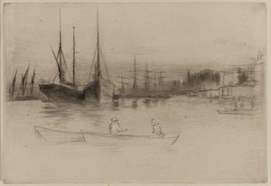 Bateaux à vapeur au large de la tour - James Abbott McNeill Whistler