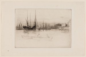 Bateaux à vapeur au large de la tour - James Abbott McNeill Whistler