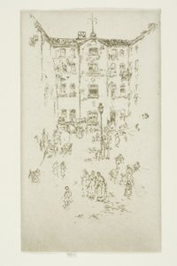 La Cour, Bruxelles - James Abbott McNeill Whistler