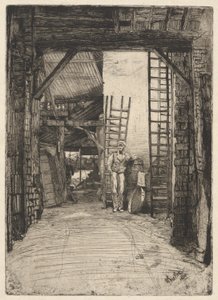 Le Chaufournier, de la série de la Tamise (Une série de seize gravures de scènes sur la Tamise et d