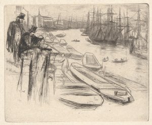 La petite piscine, de la série Thames Set (Une série de seize gravures de scènes sur la Tamise et autres sujets) - James Abbott McNeill Whistler