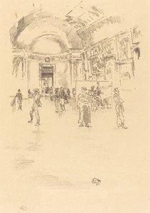 La longue galerie, Louvre - James Abbott McNeill Whistler