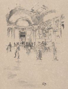 La Longue Galerie, au Louvre - James McNeill Whistler