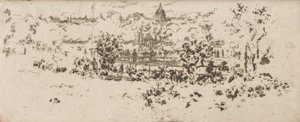 Le Panthéon depuis la terrasse, Jardins du Luxembourg