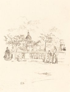 Le Panthéon, depuis la terrasse des jardins du Luxembourg - James Abbott McNeill Whistler