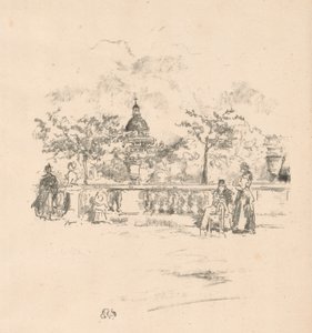 Le Panthéon, depuis la terrasse des jardins du Luxembourg - James Abbott McNeill Whistler