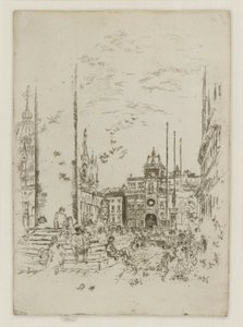 La Piazzetta, de la série First Venice Set (Venise, Une série de douze eaux-fortes) - James Abbott McNeill Whistler