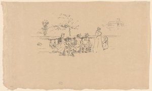 La Terrasse, Luxembourg - James Abbott McNeill Whistler